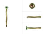 Viti Per Pannelli Truciolari Zincate Gialle 6 X 60 Mm Torx 30 Con Punta Da Taglio - 200 Pezzi