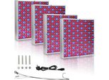 Aopunly 4PCS Lampada Per Piante Led, 15W Con 225 Led Rossi E Blu Luce Per Piante, Lampada A Led Per La Crescita, Lampade Per La Crescita Di Piante Da Interno, Fiori Nel Giardino