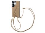 Samsung Galaxy S25 Ultra Sleeve - Pelle Finta - Custodia/Copertura Rigida Selencia Con Cinturino/Copertura Posteriore - Beige