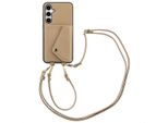 Samsung Galaxy A35 Sleeve - Pelle Finta - Custodia/Copertura Rigida Selencia Con Cinturino/Copertura Posteriore - Beige