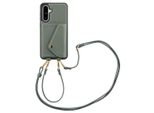 Samsung Galaxy A36/Samsung Galaxy A56 Sleeve - Pelle Finta - Custodia Rigida Selencia/Sleeve Con Cinturino/Copertura Posteriore - Verde