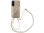 Samsung Galaxy A36/Samsung Galaxy A56 Sleeve - Pelle Finta - Custodia Rigida Selencia/Sleeve Con Cinturino/Copertura Posteriore - Oro
