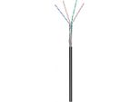 Dsit Cavo Di Rete CAT6 Per Esterni, S/Ftp, Awg 23/1 (Conduttore Rigido), 305 Metri, Nero, Cca (DC-OUT-SFTP6CCA-305S)