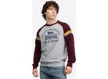 Felpa Herren Rundhals Normale Passform Bregis Marl Grey/Oxblood/Navy M Lonsdale