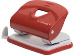 Q-CONNECT KF14219 Punzone A Foratura, 20 Fogli, Rosso/Grigio