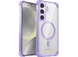 Custodia Magnetica Per Samsung Galaxy S25+ Compatibile Con Magsafe, Antiurto, Protezione Militare Trasparente Viola