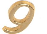 Numeri Autoadesivi Per Porte - Adesivi Numeri Civici 0-9 - Numeri Indirizzo Casa - Indirizzo Casa - 5 Centimetri Colori Dorati (Nove)