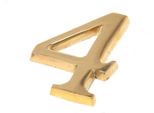Numeri Autoadesivi Per Porte - Adesivi Numeri Civici 0-9 - Numeri Indirizzo Casa - Indirizzo Casa - 5 Centimetri Colori Dorati (Quattro)