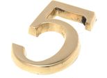 Numeri Autoadesivi Per Porte - Adesivi Numero Civico 0-9 - Numeri Indirizzo Casa - Indirizzo Casa - 5 Centimetri Colori Dorati (Cinque)