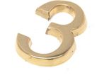 Numeri Autoadesivi Per Porte - Adesivi Numeri Civici 0-9 - Numeri Indirizzo Casa - Indirizzo Casa - 5 Centimetri Colori Dorati (Tre)