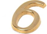Numeri Autoadesivi Per Porte - Adesivi Numeri Civici 0-9 - Numeri Indirizzo Casa - Indirizzo Casa - 5 Centimetri Colori Dorati (Sei)
