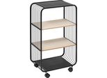 5 Five Simply Smart - Scaffale A 3 Livelli In Metallo E Legno Beige