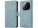 Imoshion Custodia Per Xiaomi Redmi Note 14 Pro Plus 5G - Flip Cover Bookcase Flip - Azzurro