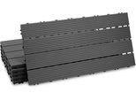 Jayseuw Piastrelle Per Patio Balcone, Piastrelle Wpc Acqua Filtrabile Patio Giardino, Antracite 30X60Cm 30 Pezzi