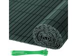 Stuoia Di Protezione Per La Privacy In Pvc Di Jayseuw, Recinzione Per La Privacy Con Fascette, Recinzione Per La Privacy Resistente Alle Intemperie Per Giardini, Balconi E Terrazze, Doghe Interne Rinforzate Con Struttura A W, Verde, 1,8 X 4 M