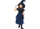 Smiffys - Costume Da Strega "Deluxe"" - Ragazze SM1703 (128-134) (Blu)"