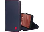 Custodia A Portafoglio Torro Per Iphone 15 In Pelle (Con Funzione Stand) - Blu Navy