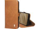 Custodia In Pelle Per Iphone 15 Torro (Con Funzione Stand) - Marrone Chiaro