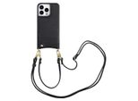Custodia Iphone 14 Pro Custodia Protettiva Nova Backcover Met Koord En Pashouder Faux Leather Nero Selencia