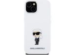 Custodia Karl Lagerfeld Per Iphone 15 - Perno In Metallo Ikonik - Bianco