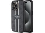 Custodia Guess Per Iphone 15 Pro - Strisce Stampate 4G - Nero