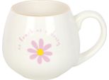 Something Different - Tazza Da Caffè "Fresh As A Daisy"", Arrotondata SD6685 (Taglia Unica) (Bianco)"