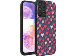 Smartphonica Custodia Per Samsung Galaxy A23/A23 5G Con Stampa Di Cuori Rosa E Rossi - Custodia Backcover In Tpu Con Design A Cuori Rosa E Rossi