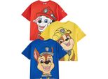 Paw Patrol - T-Shirt Da Bambino (Confezione Da 3) A Maniche Corte NS8719 (116) (Rosso/Giallo/Blu)