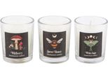 Something Different - Candele Votive "Dark Forest"", Trio 3-Pack SD6802 (Taglia Unica) (Bianco/Nero)"