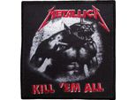Metallica - Stampa - Toppa Da Stirare "Kill 'Em All / Jump In The Fire"" - Poliestere RO12901 (Taglia Unica) (Nero/Bianco/Rosso)"