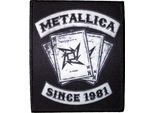 Metallica - Carte Da Gioco - Toppa Da Stirare, 30° Anniversario - Poliestere RO12902 (Taglia Unica) (Nero/Bianco)