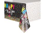 Unique Party - Tovaglia, Plastica, Capodanno SG37576 (Taglia Unica) (Colorato)