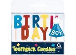 Amscan - Select Candele "Birthday Boy"" 9-Pack - Cera SG37514 (Taglia Unica) (Blu/Rosso/Giallo)"