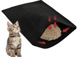 Clanmacy Tappetino Per Lettiera Per Gatti Impermeabile, Dimensioni 78 X 60 Cm Tappetino Per Lettiera Per Gatti Con Design A Nido D'ape, Tappetino Per La Raccolta Della Lettiera Per Gatti Con 2 Strati