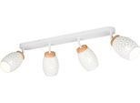 Plafoniera, Metallo, Bianco, E14, 4 Luci, L 74 Cm