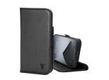 Custodia In Pelle Torro Per Iphone 14 Pro Max (Con Funzione Stand) - Nero