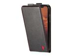 Torro Custodia Flip In Pelle Per Iphone 12 / Iphone 12 Pro (Con Ricarica Magsafe) - Nero Con Dettagli Rossi