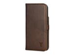 Custodia In Pelle Torro Per Iphone 12 / Iphone 12 Pro (Con Funzione Stand) - Marrone Scuro