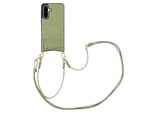 Samsung Galaxy A56/Samsung Galaxy A36 Sleeve - Pelle Finta - Custodia Rigida Selencia/Sleeve Con Cinturino/Copertura Posteriore - Verde