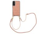Samsung Galaxy A36/Samsung Galaxy A56 Sleeve - Pelle Finta - Custodia Rigida Selencia/Sleeve Con Cinturino/Copertura Posteriore - Rosa