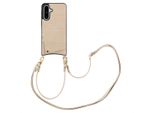 Samsung Galaxy A36/Samsung Galaxy A56 Sleeve - Pelle Finta - Selencia Custodia Rigida/Sleeve Con Cinturino/Copertura Posteriore - Beige