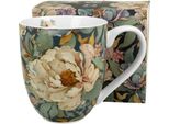Duo Flowers Royal Xxl Tazza 1000 Ml Peony Blue (Peonia) Porcellana New Bone China