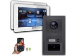 Videocitofono Ip Goliath Con Telecamera 7 Pollici Rfid Antracite : Scatola Da Incasso : 7 Pollici In Bianco : 2 Monitor Numero: 2 Monitor Colore: 7 Pollici In Bianco Montaggio: Scatola Da Incasso