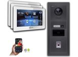 Videocitofono Ip Goliath Con Telecamera 7 Pollici Impronta Digitale Rfid Antracite : 7 Pollici In Bianco : Scatola Da Incasso : 3 Monitor Numero: 3 Monitor Colore: 7 Pollici In Bianco Montaggio: Scatola Da Incasso