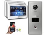 Videocitofono Ip Goliath Con Telecamera 7 Pollici Impronta Digitale Rfid Argento : 7 Pollici In Bianco : Scatola Da Incasso : 3 Monitor Numero: 3 Monitor Colore: 7 Pollici In Bianco Montaggio: Scatola Da Incasso