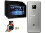Videocitofono Ip Goliath Con Telecamera Display Impronte Digitali Da 7 Pollici Argento : Scatola Da Incasso : 7 Pollici In Nero : 3 Monitor Numero: 3 Monitor Colore: 7 Pollici In Nero Montaggio: Scatola Da Incasso