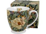 Duo Flowers Royal Tazza 510 Ml Con Piede Peony Blue (Peonia), Porcellana New Bone China