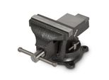Morsa In Ghisa Eberth Con Incudine, Larghezza Ganasce 125 Mm, Altezza Totale 130 Mm, Ruotabile A 360°, Piastra Ø 110 Mm, Larghezza Massima Di Serraggio 87 Mm