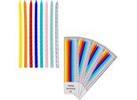1.09 Candele A Spirale Con Supporto - 64 Candele - Candele Di Compleanno Candela Per Torta (4X16)