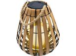 1.10 Lanterna Solare Sospesa Con Candela Led - Circa 30 X 25 Cm - Luce Da Giardino Sospesa